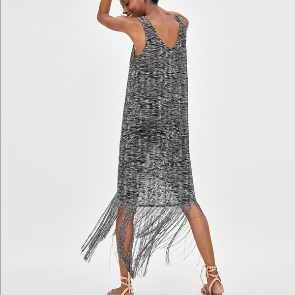 Zara woven fringe dress - Picture 2 of 7